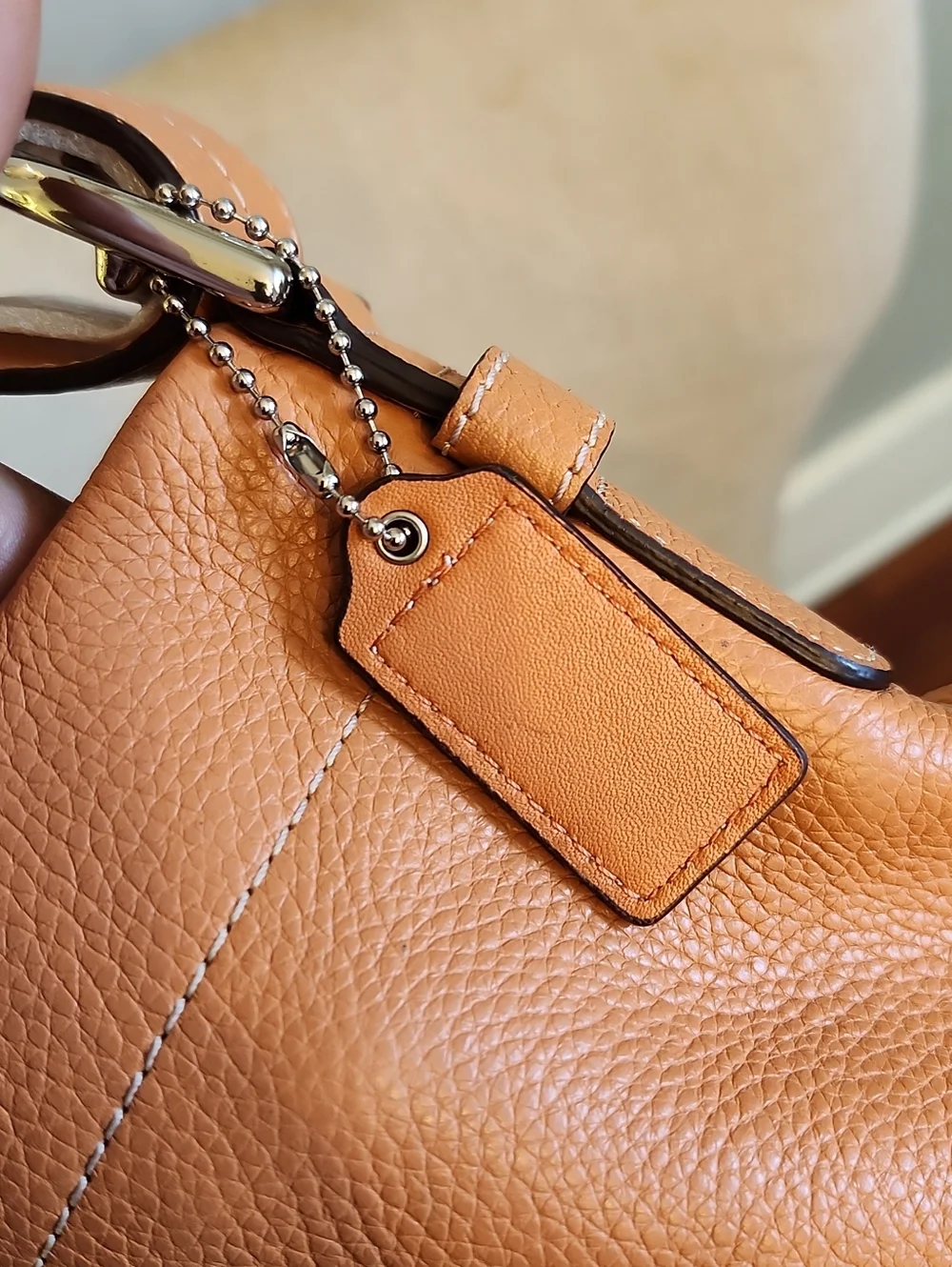 Coach Leather Covertible Duffle Bag In Tangerine NWT $358 Has Some Small Marks